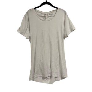 Athleta Encore Tee Back Cutout White Size LT (Tall)
